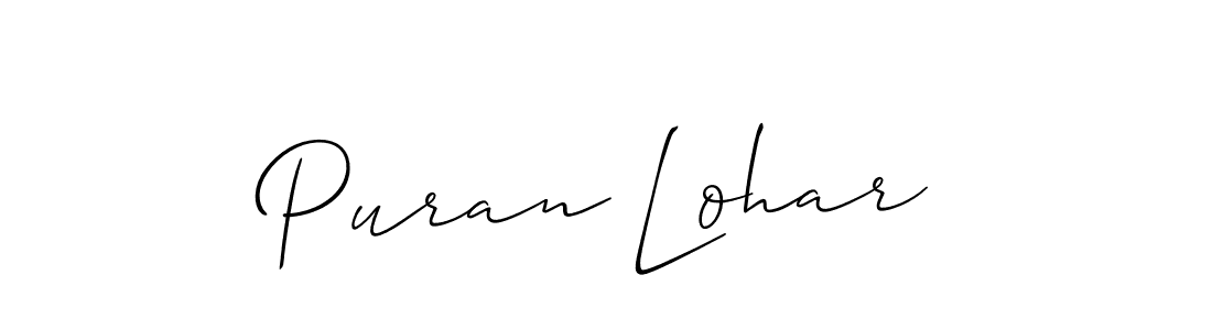 if you are searching for the best signature style for your name Puran Lohar. so please give up your signature search. here we have designed multiple signature styles  using Allison_Script. Puran Lohar signature style 2 images and pictures png