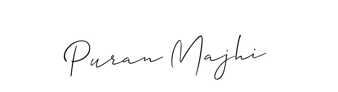 Design your own signature with our free online signature maker. With this signature software, you can create a handwritten (Allison_Script) signature for name Puran Majhi. Puran Majhi signature style 2 images and pictures png