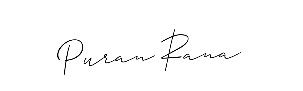 Create a beautiful signature design for name Puran Rana. With this signature (Allison_Script) fonts, you can make a handwritten signature for free. Puran Rana signature style 2 images and pictures png
