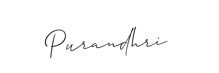 Make a short Purandhri signature style. Manage your documents anywhere anytime using Allison_Script. Create and add eSignatures, submit forms, share and send files easily. Purandhri signature style 2 images and pictures png