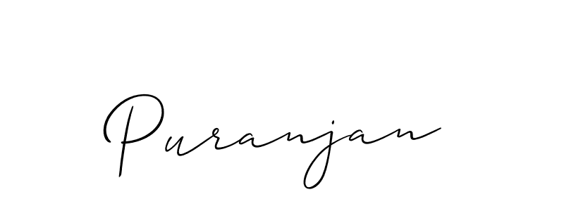 How to make Puranjan name signature. Use Allison_Script style for creating short signs online. This is the latest handwritten sign. Puranjan signature style 2 images and pictures png
