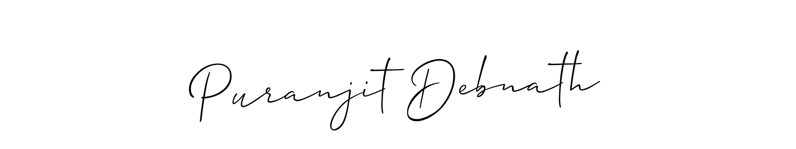 How to Draw Puranjit Debnath signature style? Allison_Script is a latest design signature styles for name Puranjit Debnath. Puranjit Debnath signature style 2 images and pictures png