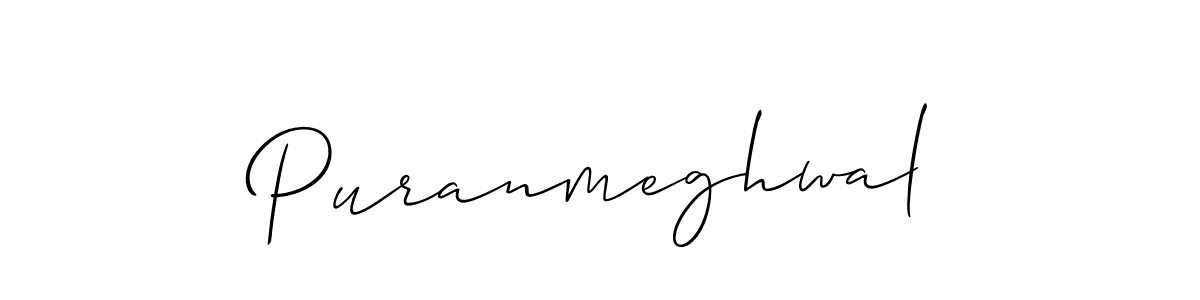 How to Draw Puranmeghwal signature style? Allison_Script is a latest design signature styles for name Puranmeghwal. Puranmeghwal signature style 2 images and pictures png