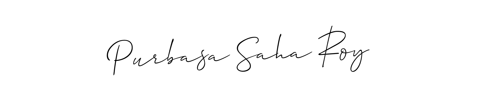 How to Draw Purbasa Saha Roy signature style? Allison_Script is a latest design signature styles for name Purbasa Saha Roy. Purbasa Saha Roy signature style 2 images and pictures png