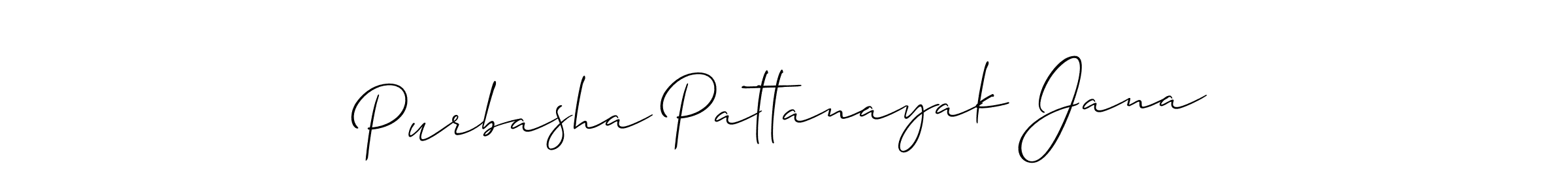 Also You can easily find your signature by using the search form. We will create Purbasha Pattanayak Jana name handwritten signature images for you free of cost using Allison_Script sign style. Purbasha Pattanayak Jana signature style 2 images and pictures png