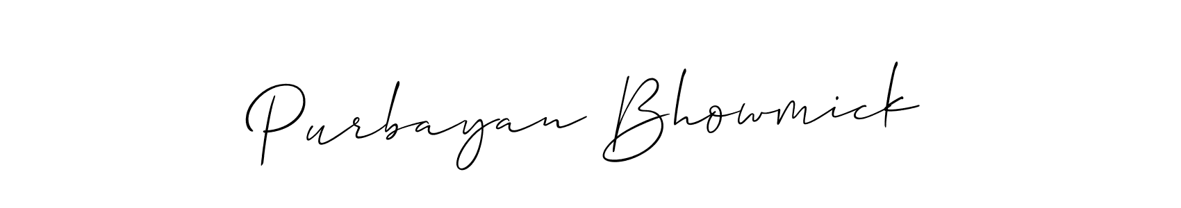 How to make Purbayan Bhowmick signature? Allison_Script is a professional autograph style. Create handwritten signature for Purbayan Bhowmick name. Purbayan Bhowmick signature style 2 images and pictures png