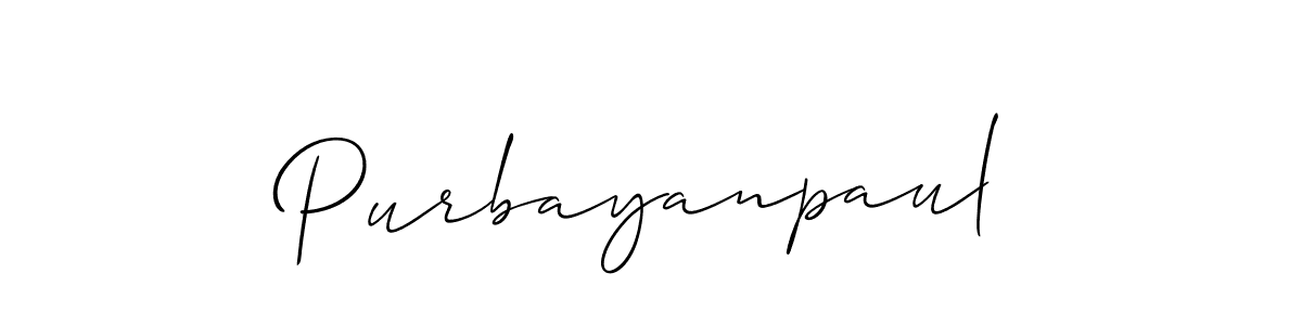 Also we have Purbayanpaul name is the best signature style. Create professional handwritten signature collection using Allison_Script autograph style. Purbayanpaul signature style 2 images and pictures png