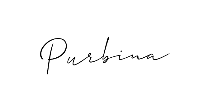 Best and Professional Signature Style for Purbina. Allison_Script Best Signature Style Collection. Purbina signature style 2 images and pictures png