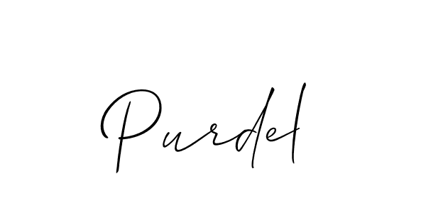 How to Draw Purdel signature style? Allison_Script is a latest design signature styles for name Purdel. Purdel signature style 2 images and pictures png