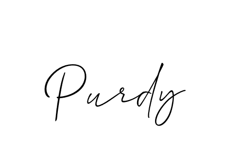 Design your own signature with our free online signature maker. With this signature software, you can create a handwritten (Allison_Script) signature for name Purdy. Purdy signature style 2 images and pictures png