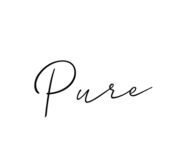 Use a signature maker to create a handwritten signature online. With this signature software, you can design (Allison_Script) your own signature for name Pure. Pure signature style 2 images and pictures png