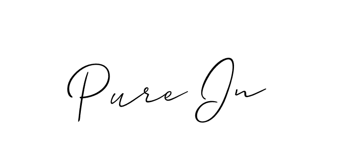 if you are searching for the best signature style for your name Pure In. so please give up your signature search. here we have designed multiple signature styles  using Allison_Script. Pure In signature style 2 images and pictures png