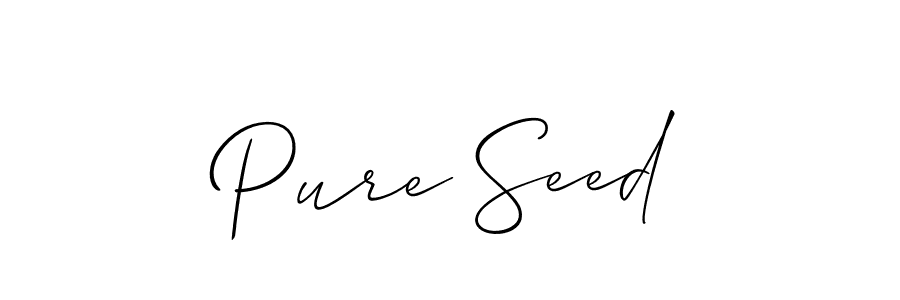 Make a beautiful signature design for name Pure Seed. With this signature (Allison_Script) style, you can create a handwritten signature for free. Pure Seed signature style 2 images and pictures png