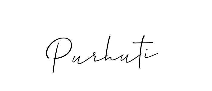 Purhuti stylish signature style. Best Handwritten Sign (Allison_Script) for my name. Handwritten Signature Collection Ideas for my name Purhuti. Purhuti signature style 2 images and pictures png