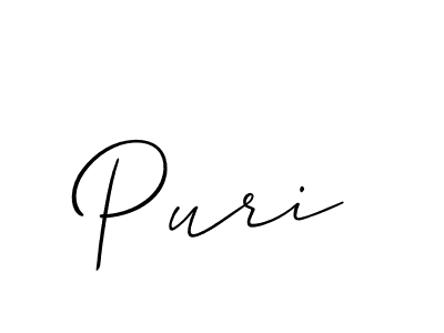 Also we have Puri name is the best signature style. Create professional handwritten signature collection using Allison_Script autograph style. Puri signature style 2 images and pictures png