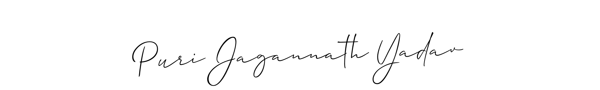 Design your own signature with our free online signature maker. With this signature software, you can create a handwritten (Allison_Script) signature for name Puri Jagannath Yadav. Puri Jagannath Yadav signature style 2 images and pictures png
