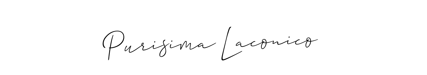 How to Draw Purisima Laconico signature style? Allison_Script is a latest design signature styles for name Purisima Laconico. Purisima Laconico signature style 2 images and pictures png