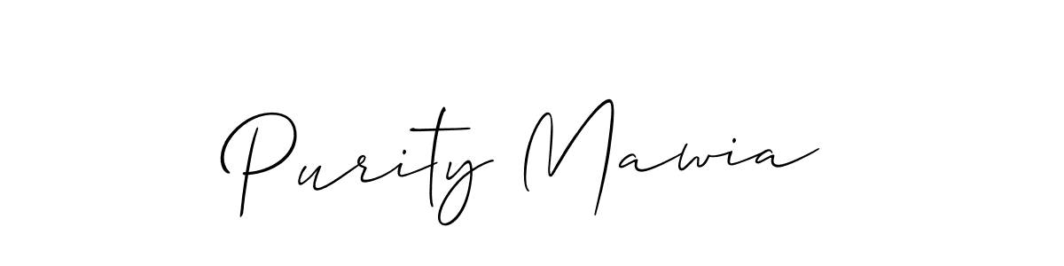 How to Draw Purity Mawia signature style? Allison_Script is a latest design signature styles for name Purity Mawia. Purity Mawia signature style 2 images and pictures png