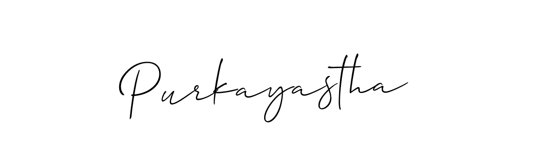 How to Draw Purkayastha signature style? Allison_Script is a latest design signature styles for name Purkayastha. Purkayastha signature style 2 images and pictures png