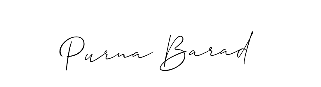 You should practise on your own different ways (Allison_Script) to write your name (Purna Barad) in signature. don't let someone else do it for you. Purna Barad signature style 2 images and pictures png