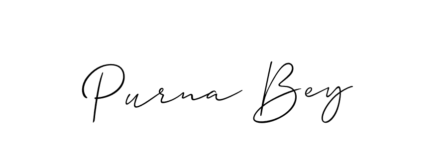 Design your own signature with our free online signature maker. With this signature software, you can create a handwritten (Allison_Script) signature for name Purna Bey. Purna Bey signature style 2 images and pictures png