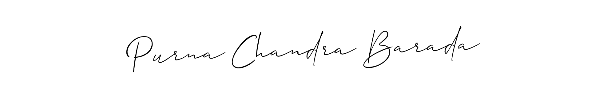 Use a signature maker to create a handwritten signature online. With this signature software, you can design (Allison_Script) your own signature for name Purna Chandra Barada. Purna Chandra Barada signature style 2 images and pictures png