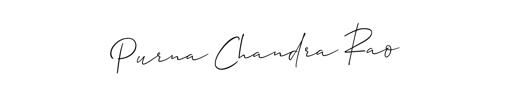 How to make Purna Chandra Rao name signature. Use Allison_Script style for creating short signs online. This is the latest handwritten sign. Purna Chandra Rao signature style 2 images and pictures png