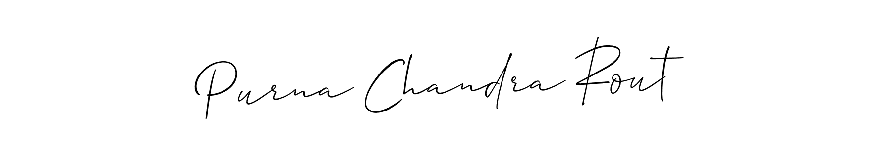 Allison_Script is a professional signature style that is perfect for those who want to add a touch of class to their signature. It is also a great choice for those who want to make their signature more unique. Get Purna Chandra Rout name to fancy signature for free. Purna Chandra Rout signature style 2 images and pictures png