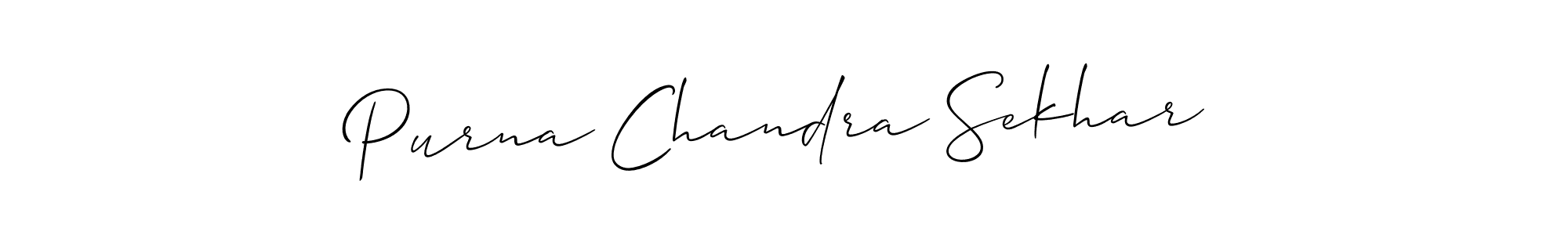 Purna Chandra Sekhar stylish signature style. Best Handwritten Sign (Allison_Script) for my name. Handwritten Signature Collection Ideas for my name Purna Chandra Sekhar. Purna Chandra Sekhar signature style 2 images and pictures png