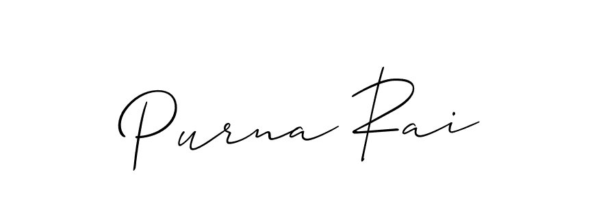 Purna Rai stylish signature style. Best Handwritten Sign (Allison_Script) for my name. Handwritten Signature Collection Ideas for my name Purna Rai. Purna Rai signature style 2 images and pictures png