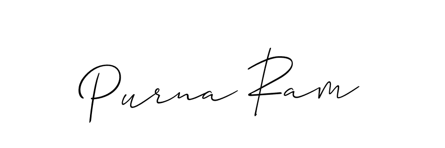 How to make Purna Ram signature? Allison_Script is a professional autograph style. Create handwritten signature for Purna Ram name. Purna Ram signature style 2 images and pictures png