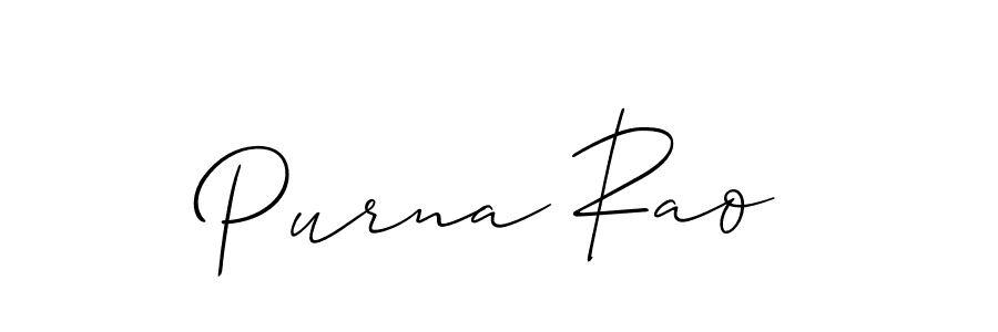 Make a short Purna Rao signature style. Manage your documents anywhere anytime using Allison_Script. Create and add eSignatures, submit forms, share and send files easily. Purna Rao signature style 2 images and pictures png