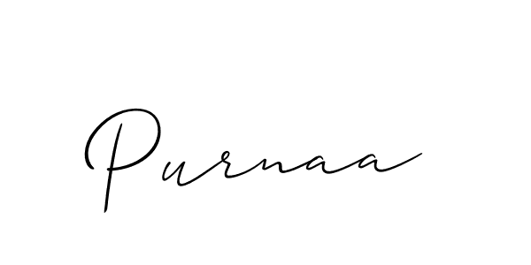 How to Draw Purnaa signature style? Allison_Script is a latest design signature styles for name Purnaa. Purnaa signature style 2 images and pictures png