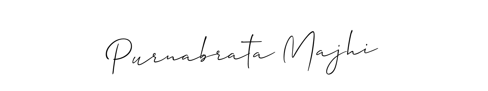 Create a beautiful signature design for name Purnabrata Majhi. With this signature (Allison_Script) fonts, you can make a handwritten signature for free. Purnabrata Majhi signature style 2 images and pictures png
