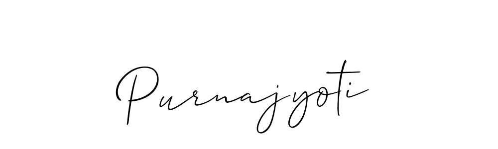 How to make Purnajyoti signature? Allison_Script is a professional autograph style. Create handwritten signature for Purnajyoti name. Purnajyoti signature style 2 images and pictures png
