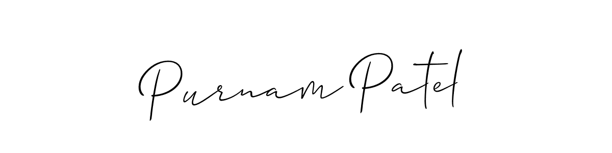 You should practise on your own different ways (Allison_Script) to write your name (Purnam Patel) in signature. don't let someone else do it for you. Purnam Patel signature style 2 images and pictures png