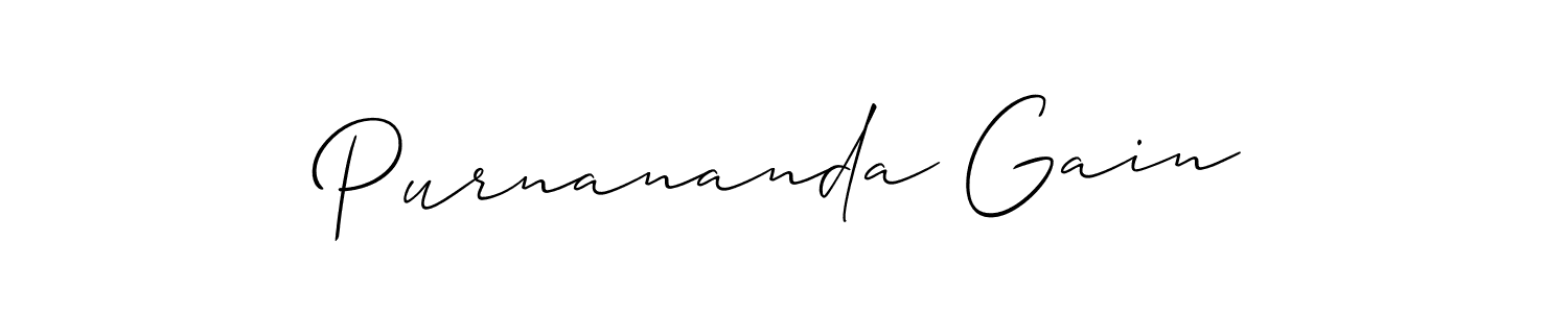 Make a beautiful signature design for name Purnananda Gain. Use this online signature maker to create a handwritten signature for free. Purnananda Gain signature style 2 images and pictures png