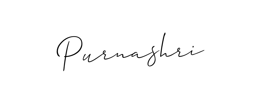 Create a beautiful signature design for name Purnashri. With this signature (Allison_Script) fonts, you can make a handwritten signature for free. Purnashri signature style 2 images and pictures png