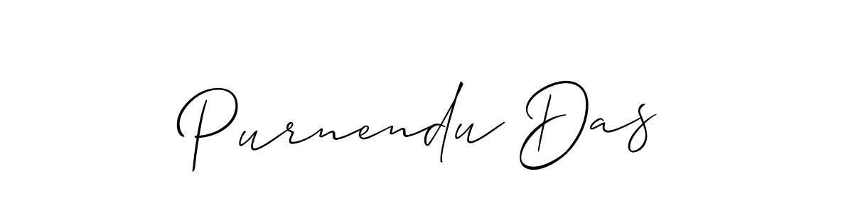 Create a beautiful signature design for name Purnendu Das. With this signature (Allison_Script) fonts, you can make a handwritten signature for free. Purnendu Das signature style 2 images and pictures png
