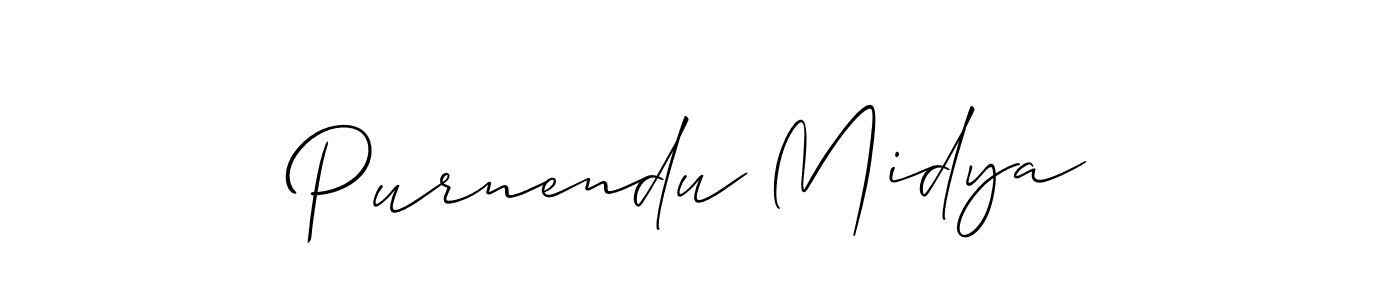 Purnendu Midya stylish signature style. Best Handwritten Sign (Allison_Script) for my name. Handwritten Signature Collection Ideas for my name Purnendu Midya. Purnendu Midya signature style 2 images and pictures png