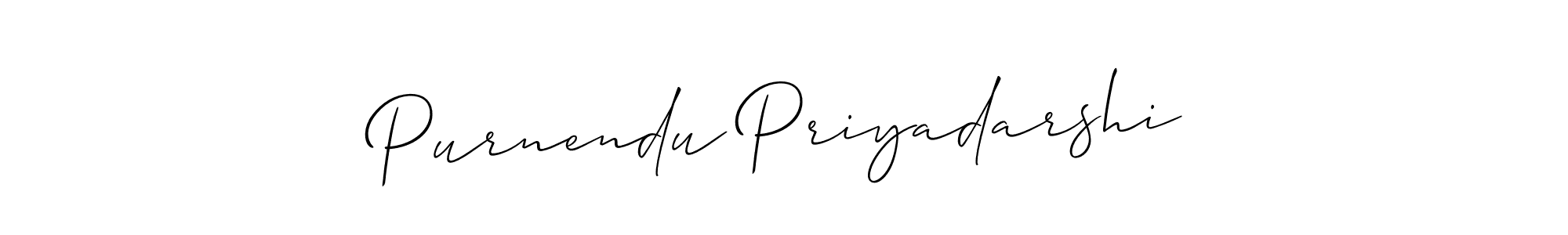 Make a short Purnendu Priyadarshi signature style. Manage your documents anywhere anytime using Allison_Script. Create and add eSignatures, submit forms, share and send files easily. Purnendu Priyadarshi signature style 2 images and pictures png