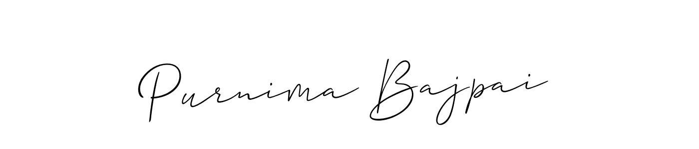 This is the best signature style for the Purnima Bajpai name. Also you like these signature font (Allison_Script). Mix name signature. Purnima Bajpai signature style 2 images and pictures png