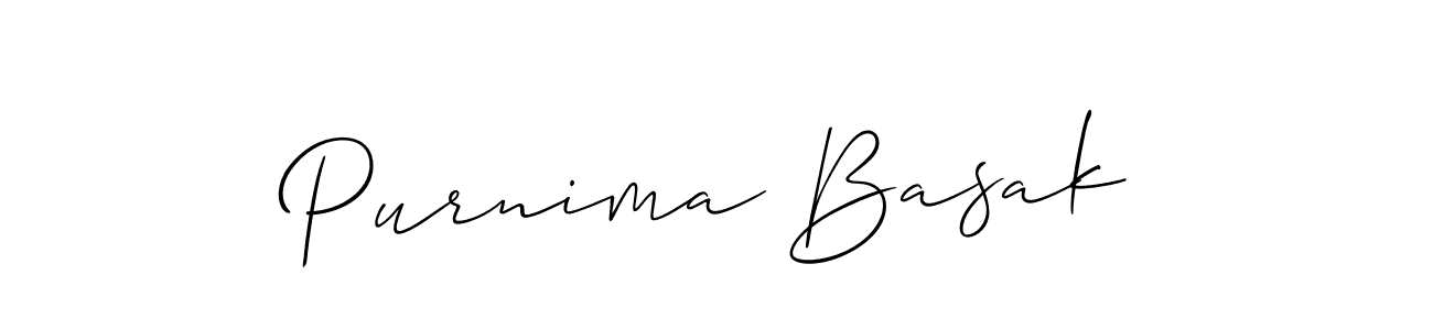 You should practise on your own different ways (Allison_Script) to write your name (Purnima Basak) in signature. don't let someone else do it for you. Purnima Basak signature style 2 images and pictures png