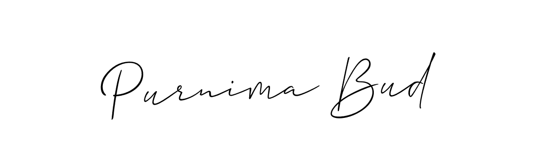 Design your own signature with our free online signature maker. With this signature software, you can create a handwritten (Allison_Script) signature for name Purnima Bud. Purnima Bud signature style 2 images and pictures png
