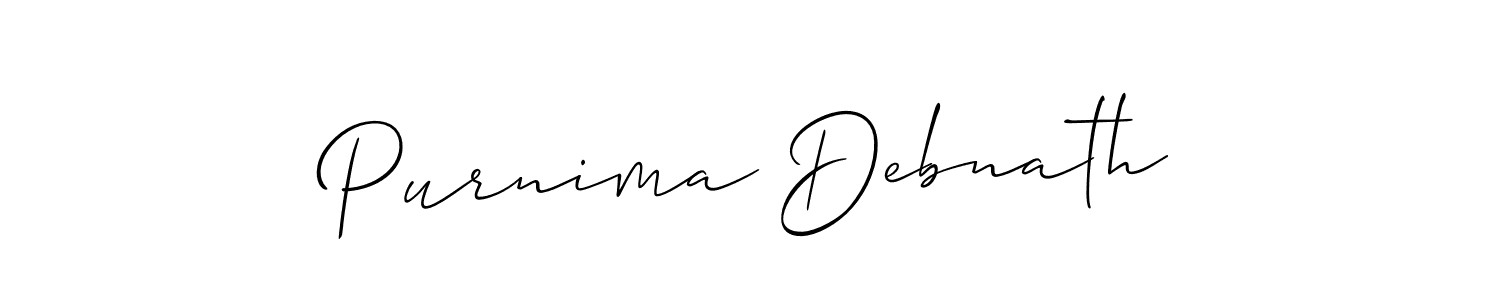 How to make Purnima Debnath signature? Allison_Script is a professional autograph style. Create handwritten signature for Purnima Debnath name. Purnima Debnath signature style 2 images and pictures png