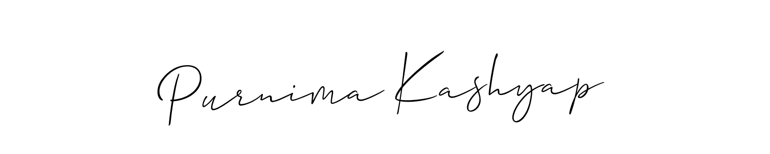 Also we have Purnima Kashyap name is the best signature style. Create professional handwritten signature collection using Allison_Script autograph style. Purnima Kashyap signature style 2 images and pictures png