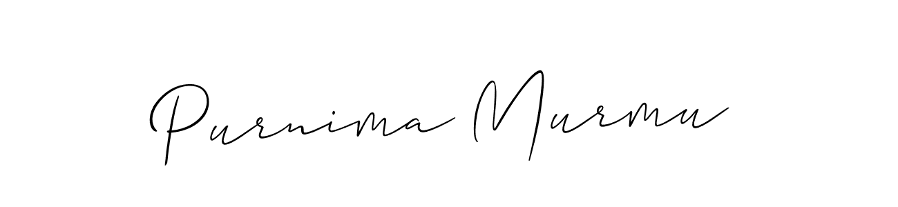 Design your own signature with our free online signature maker. With this signature software, you can create a handwritten (Allison_Script) signature for name Purnima Murmu. Purnima Murmu signature style 2 images and pictures png