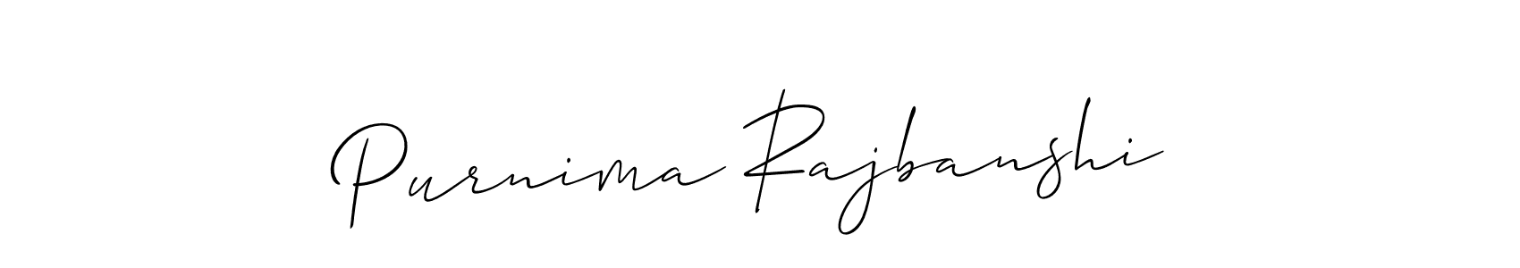 It looks lik you need a new signature style for name Purnima Rajbanshi. Design unique handwritten (Allison_Script) signature with our free signature maker in just a few clicks. Purnima Rajbanshi signature style 2 images and pictures png