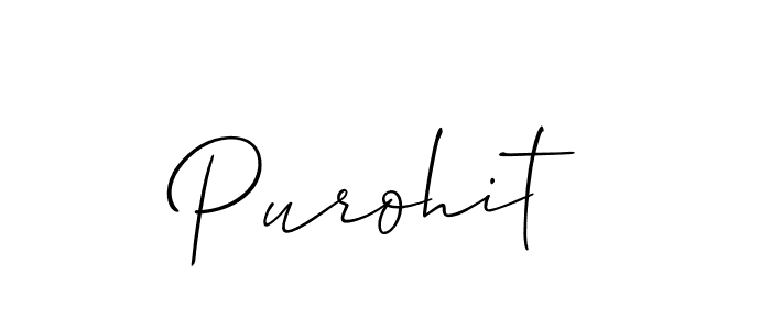 Create a beautiful signature design for name Purohit. With this signature (Allison_Script) fonts, you can make a handwritten signature for free. Purohit signature style 2 images and pictures png