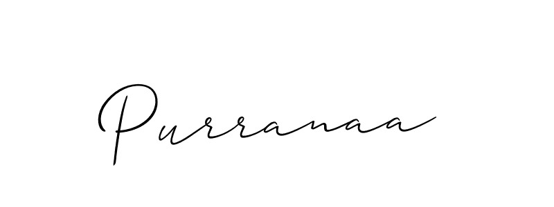 How to Draw Purranaa signature style? Allison_Script is a latest design signature styles for name Purranaa. Purranaa signature style 2 images and pictures png